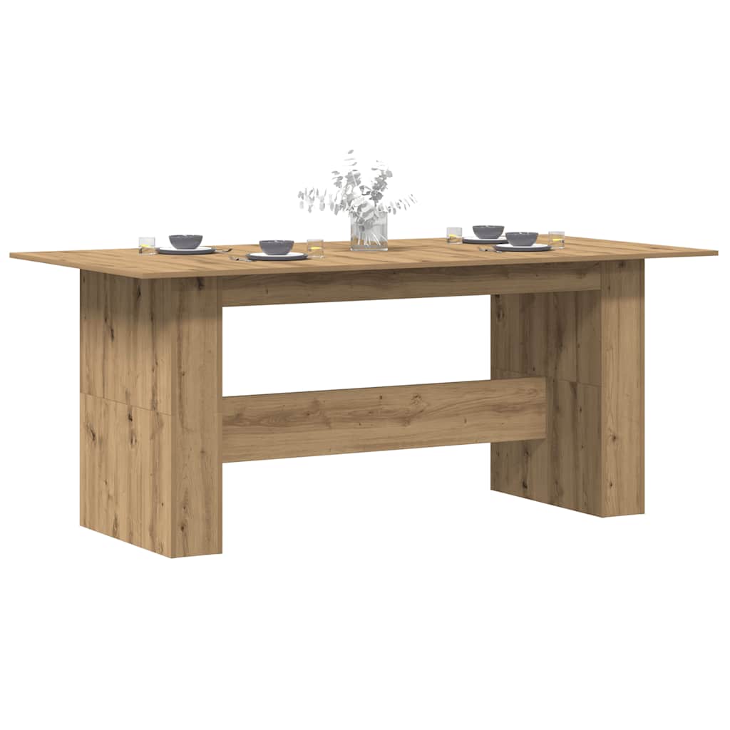 Dining Table Artisan Oak 180x90x76 cm Engineered Wood