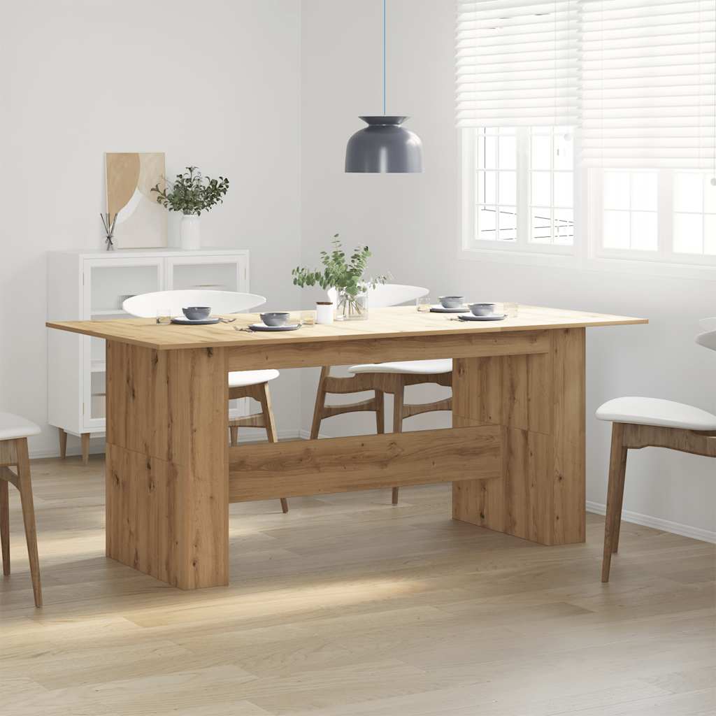 Dining Table Artisan Oak 180x90x76 cm Engineered Wood