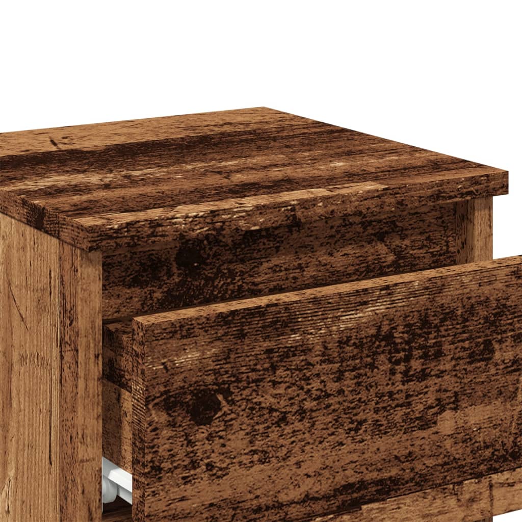 Bedside Cabinets 2 pcs Old Wood 30x30x40 cm Engineered Wood