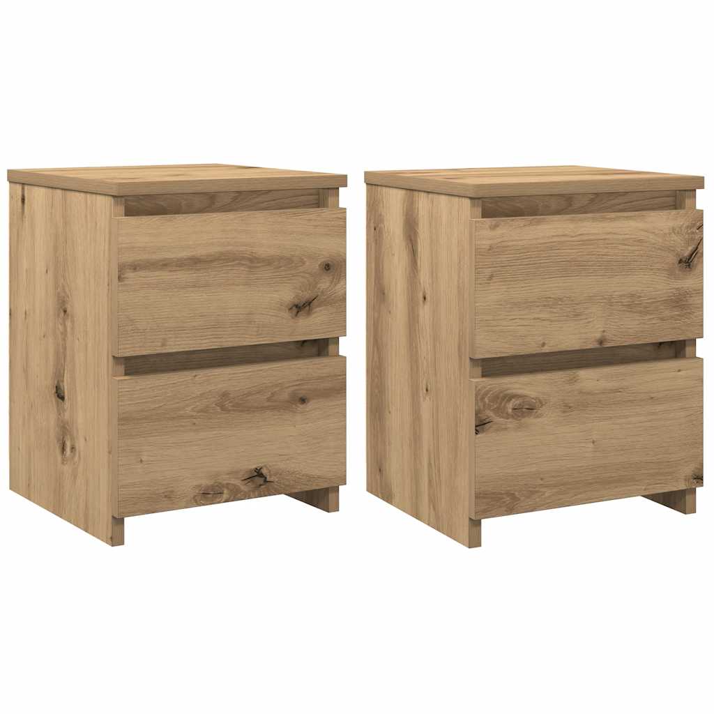 Bedside Cabinets 2 pcs Aritisan Oak 30x30x40 cm Engineered Wood