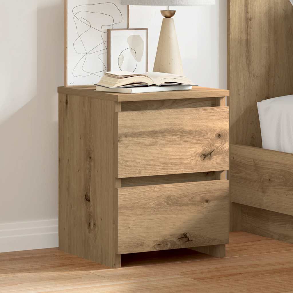 Bedside Cabinets 2 pcs Aritisan Oak 30x30x40 cm Engineered Wood