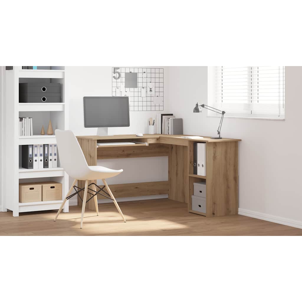Corner Desk Artisan Oak 120x140x75 cm Engineered Wood