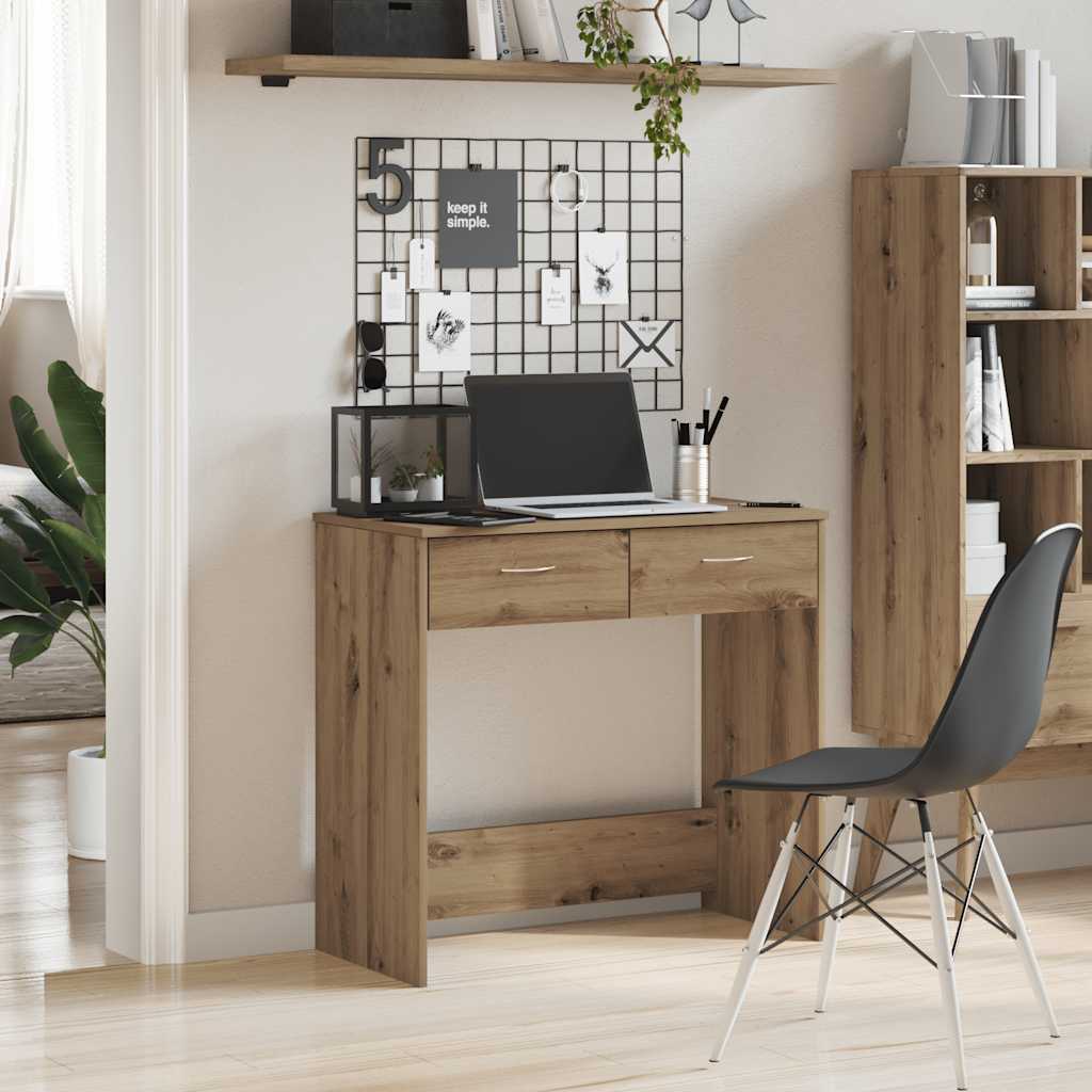 Desk Artisian Oak 80x40x75 cm Engineered Wood