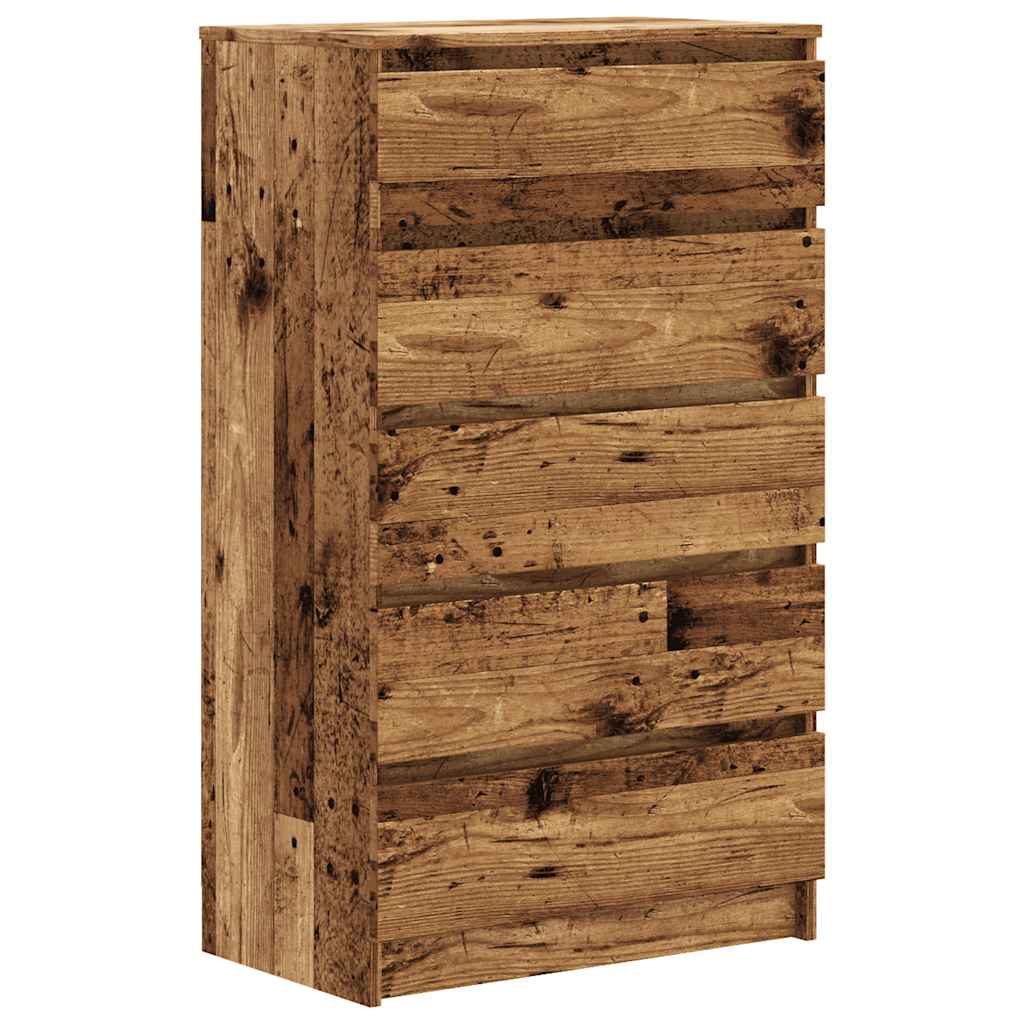 Drawer Cabinet Old Wood 60x36x103 cm Engineered Wood