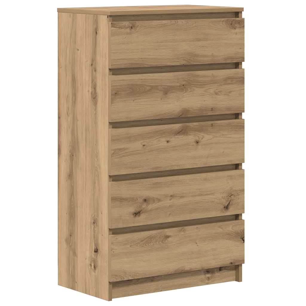 Drawer Cabinet Artisan Oak 60x36x103 cm Engineered Wood