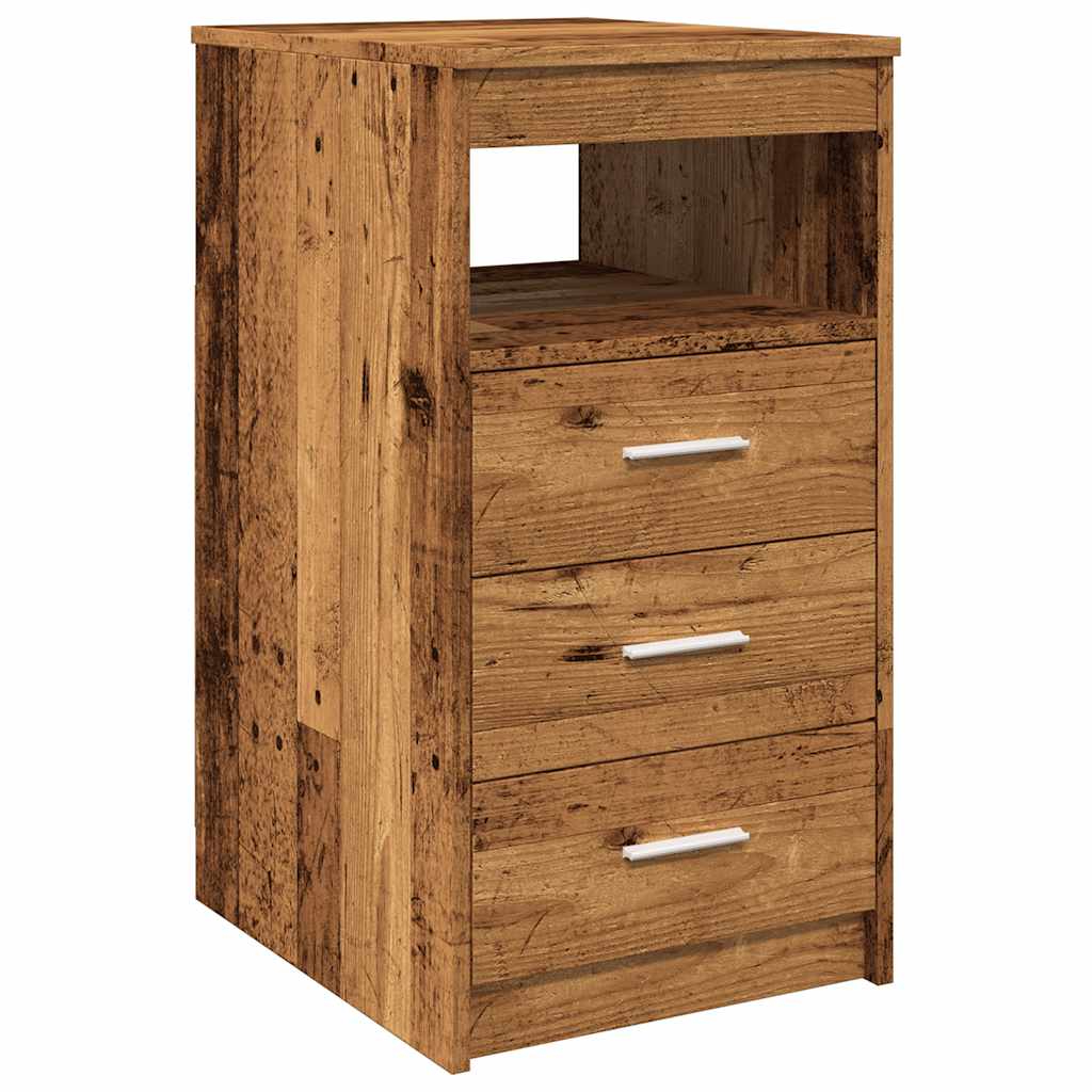 Drawer Cabinet Old Wood 40x50x76 cm Engineered Wood