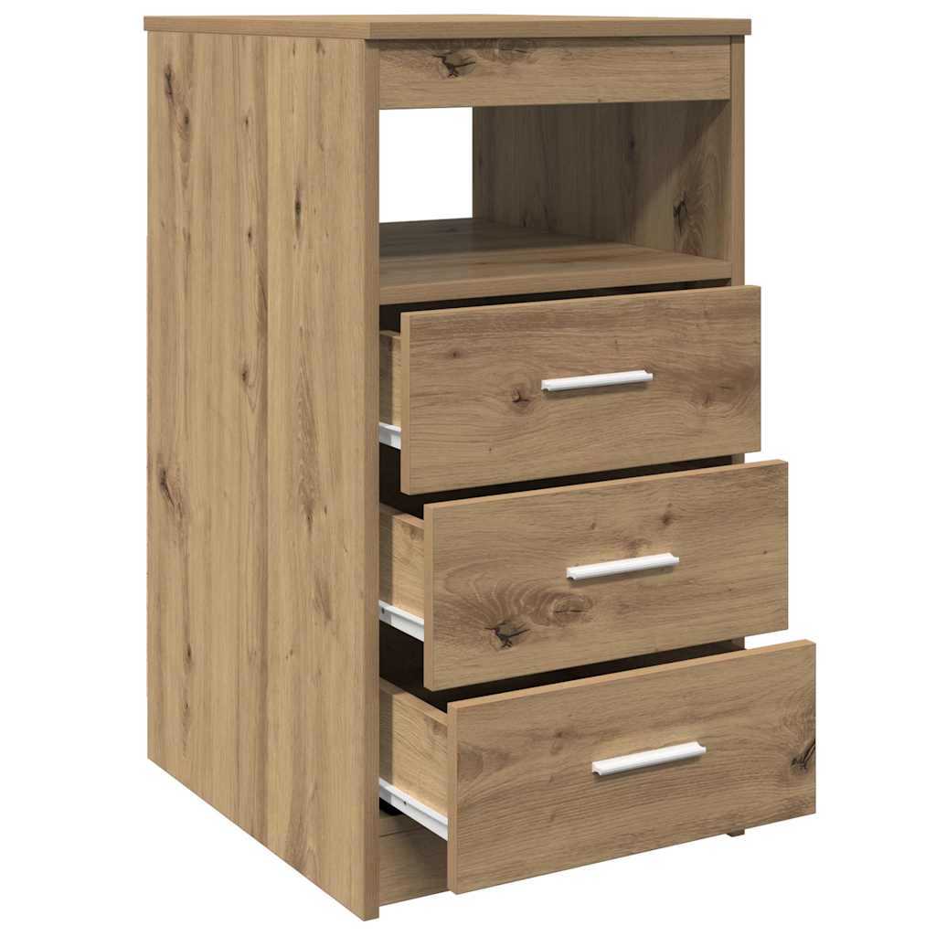Drawer Cabinet Artisan Oak 40x50x76 cm Engineered Wood