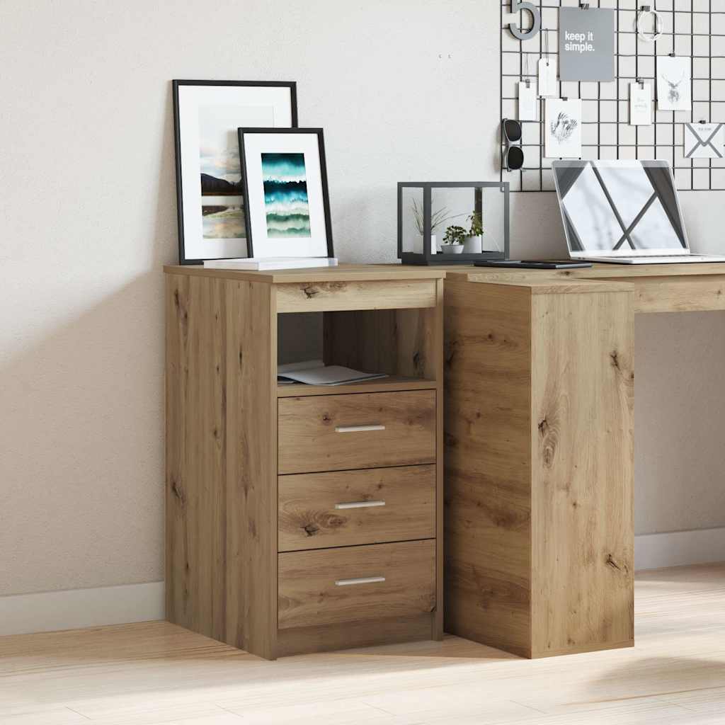 Drawer Cabinet Artisan Oak 40x50x76 cm Engineered Wood