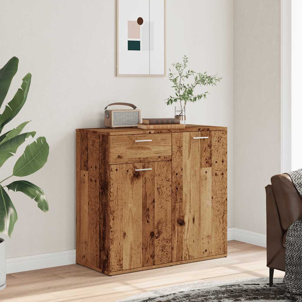 Sideboard Old Wood 80x36x75 cm Engineered Wood