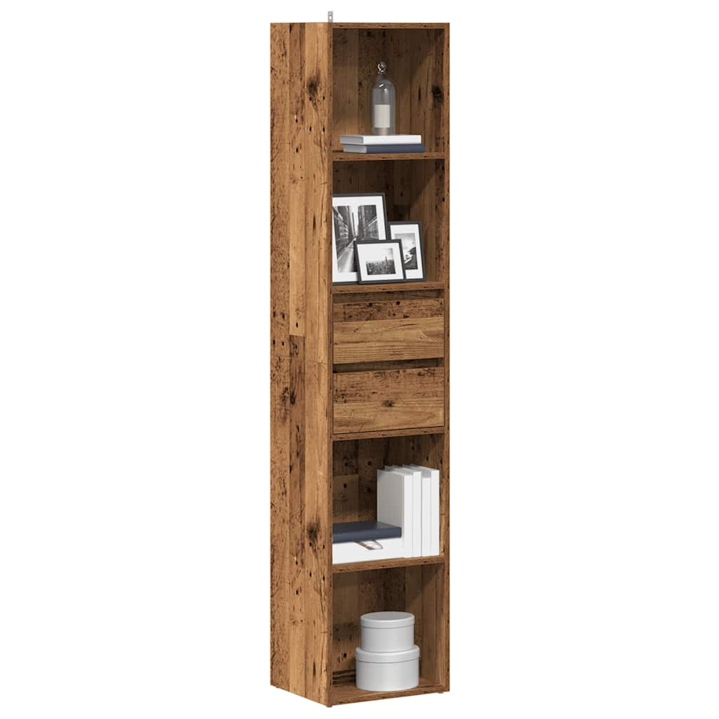 Book Cabinet Old Wood 36x30x171 cm Engineered Wood