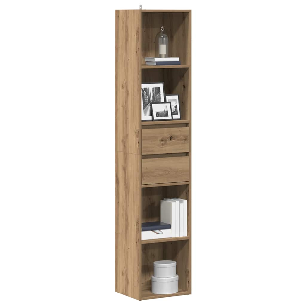 Book Cabinet Artisan Oak 36x30x171 cm Engineered Wood