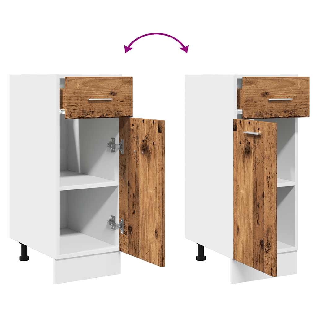 Drawer Bottom Cabinet Lyon Old Wood 30x46x81.5 cm Engineered Wood