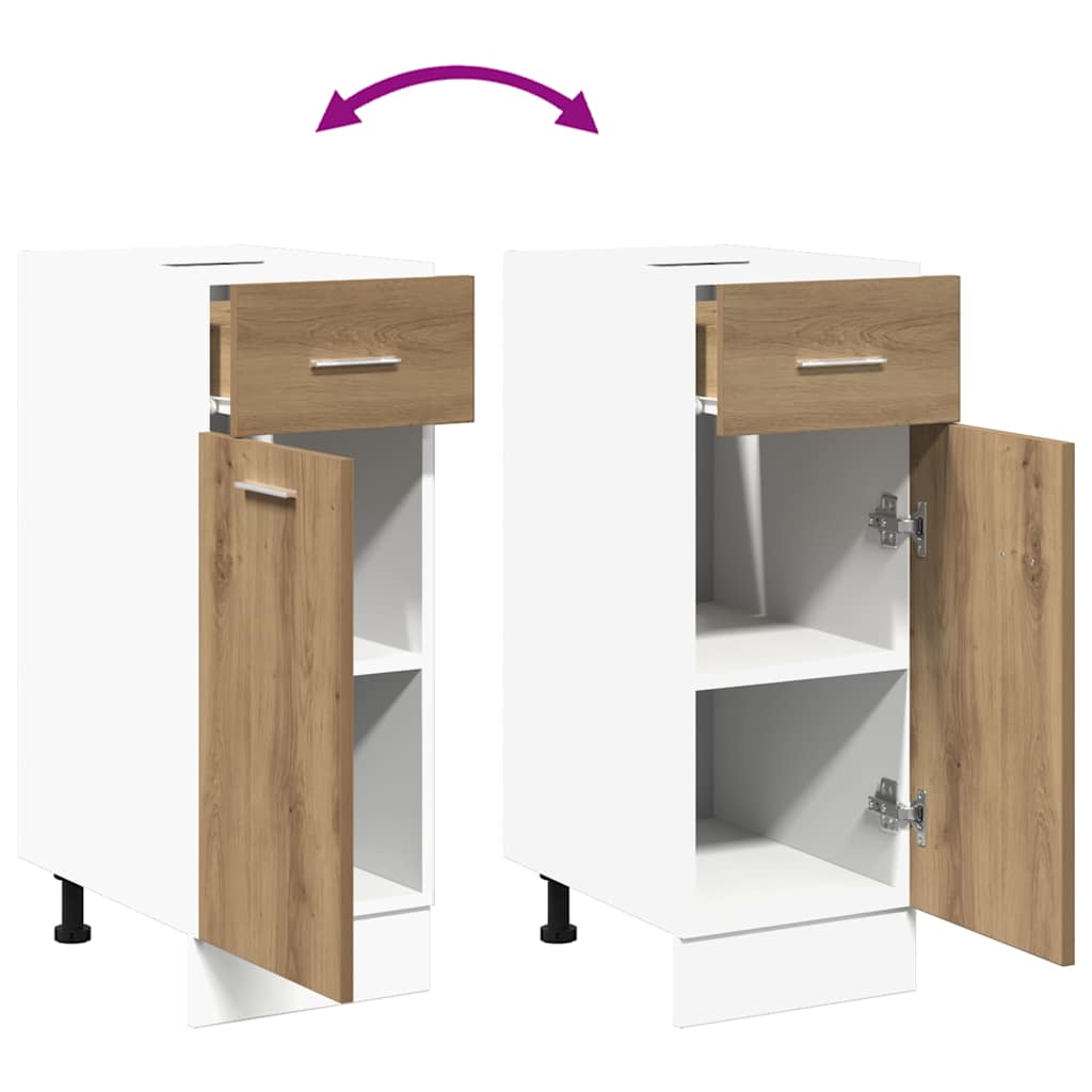 Drawer Bottom Cabinet Lyon Artisan Oak 30x46x81.5 cm Engineered Wood