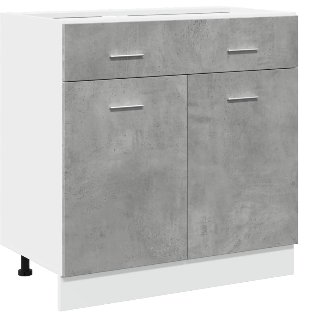 Drawer Bottom Cabinet Lyon Concrete Grey 80x46x81.5 cm Engineered Wood