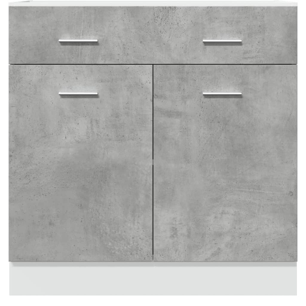 Drawer Bottom Cabinet Lyon Concrete Grey 80x46x81.5 cm Engineered Wood