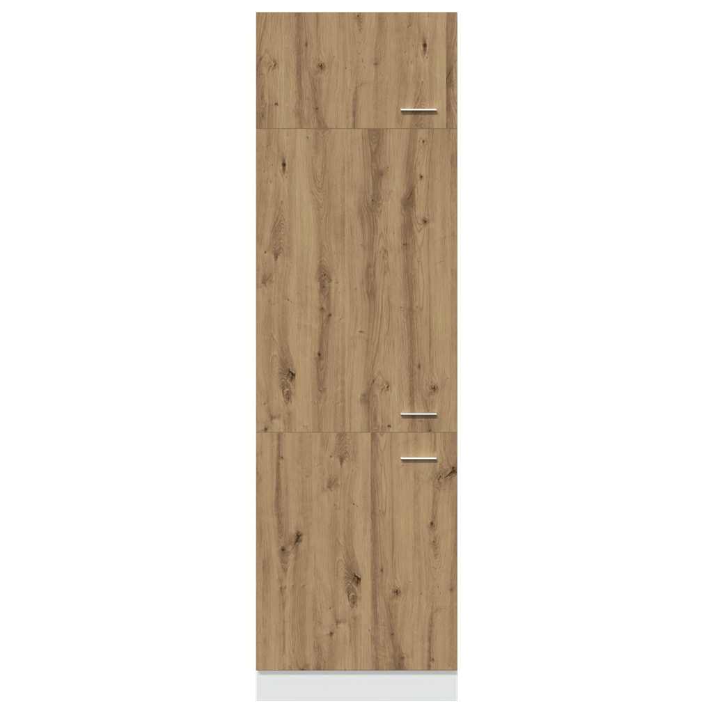 Refrigerator Cabinet Lyon Artisan Oak 60x57x207 cm Engineered Wood