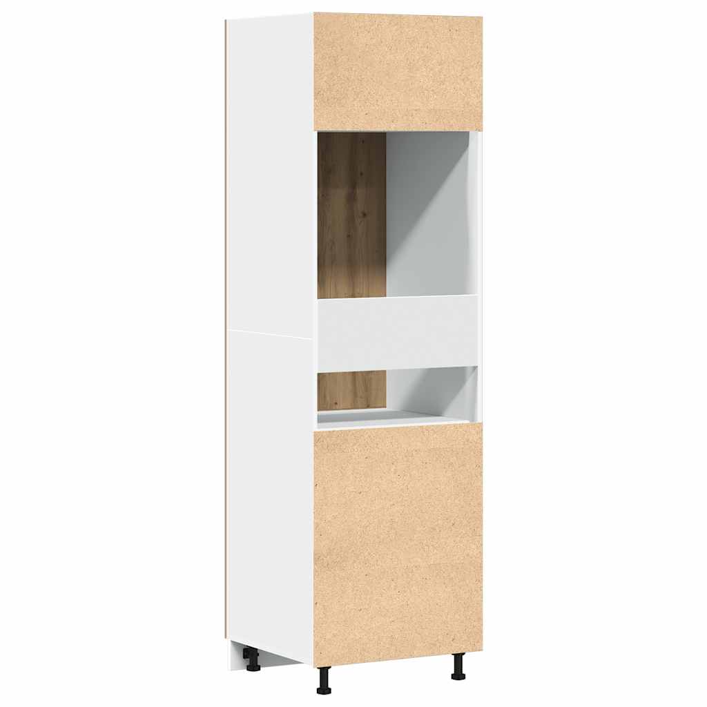 Refrigerator Cabinet Lyon Artisan Oak 60x57x207 cm Engineered Wood
