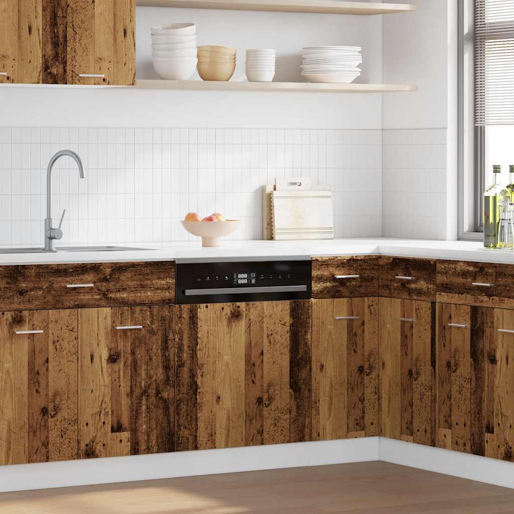 Dishwasher Panel Lyon Old Wood 45x3x67 cm Engineered Wood