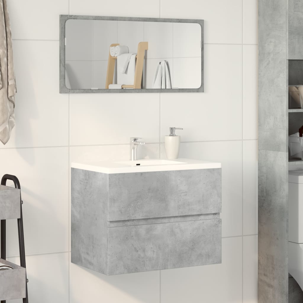 Bathroom Cabinet Concrete Grey 60x38.5x45 cm Engineered Wood