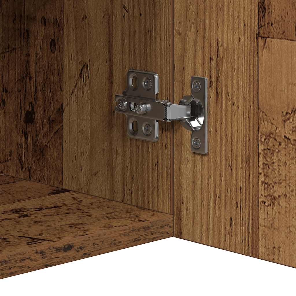 Sideboard with LED Lights Old Wood 80x35x75 cm Engineered Wood