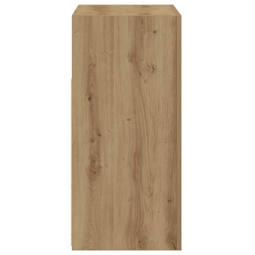 Sideboard with LED Lights Artisan Oak 80x35x75 cm Engineered Wood