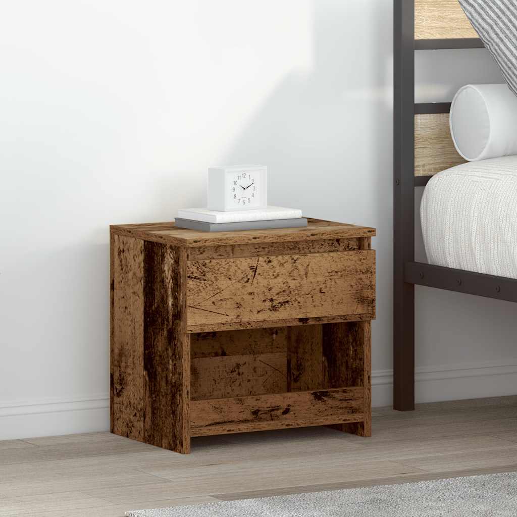Bedside Cabinets 2 pcs Old Wood 40x30x39 cm Engineered Wood