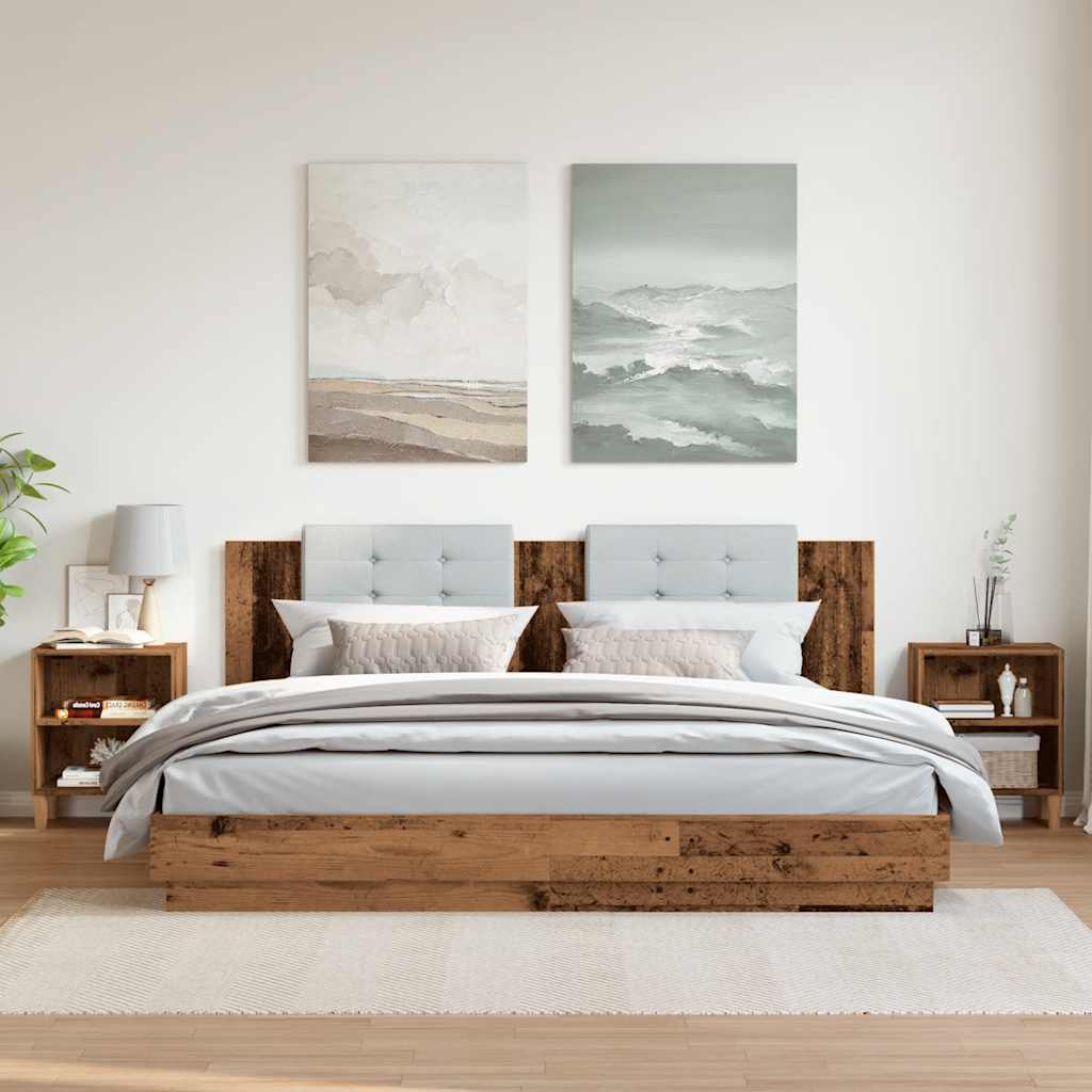 Bedside Cabinets 2 pcs Old Wood 40x30x50 cm Engineered Wood