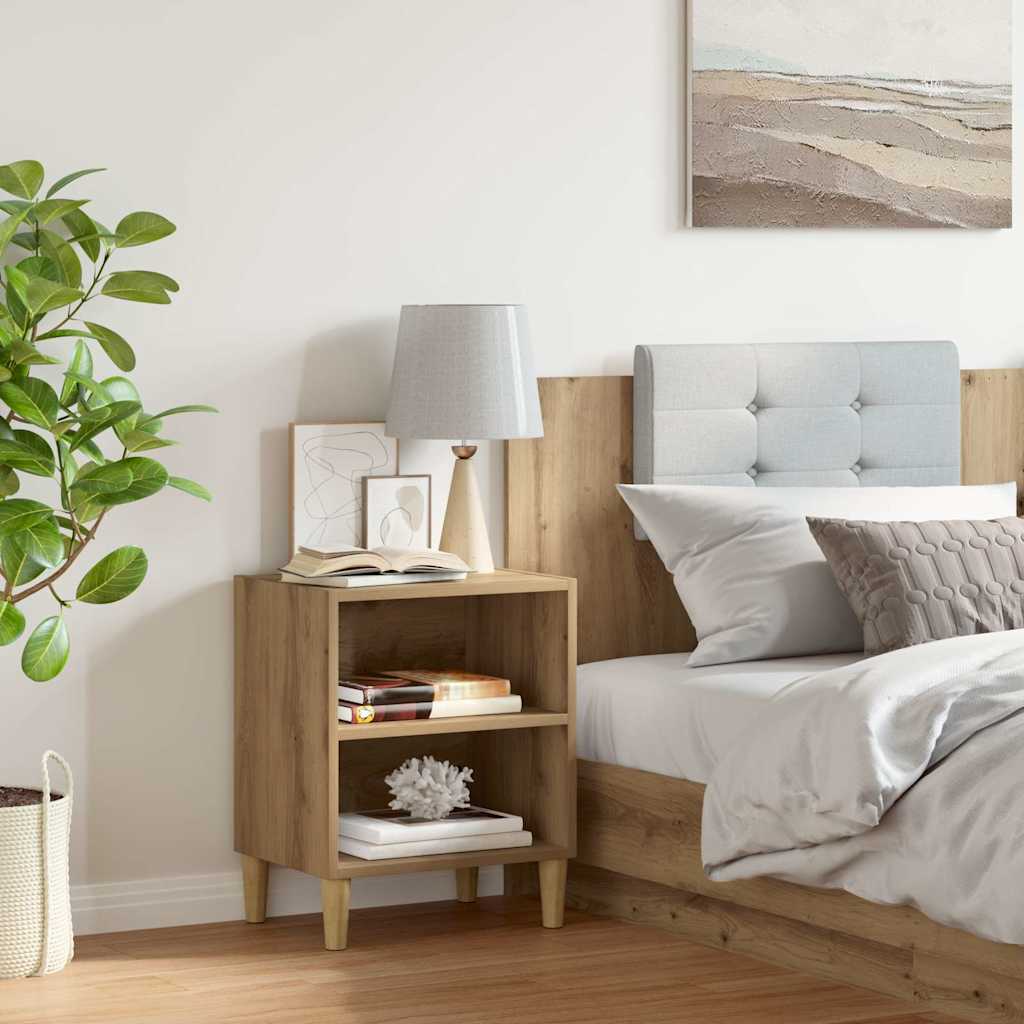 Bedside Cabinet Artisan Oak 40x30x50 cm Engineered Wood