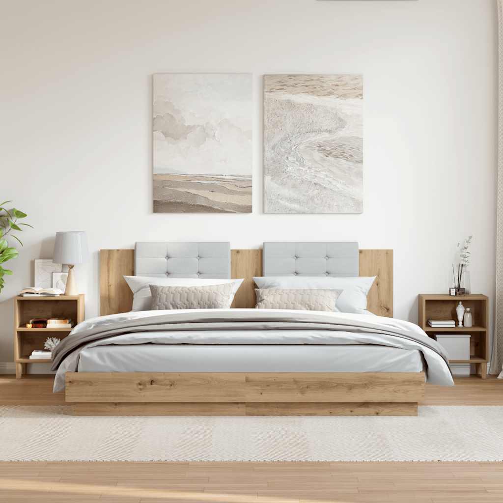 Bedside Cabinets 2 pcs Artisan Oak 40x30x50 cm Engineered Wood