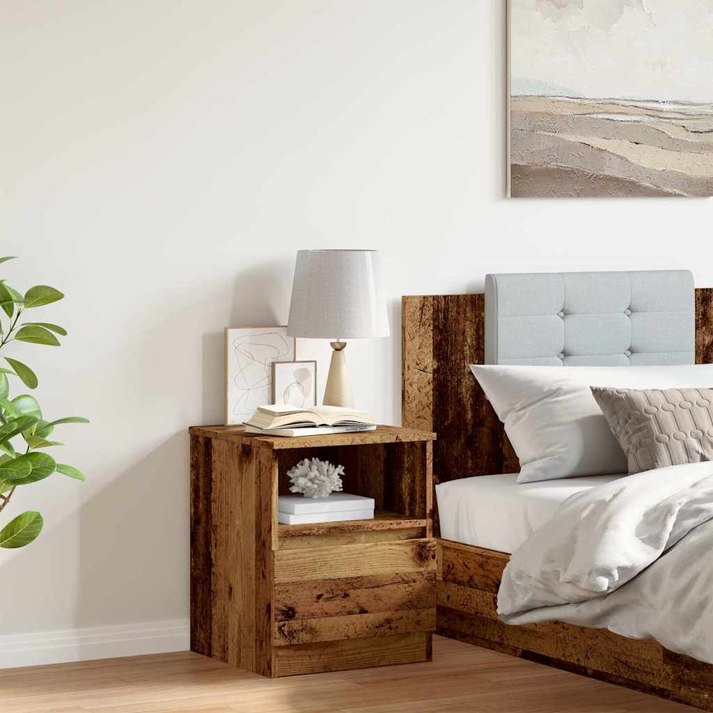 Bedside Cabinet Old Wood 40x40x50 cm Engineered Wood