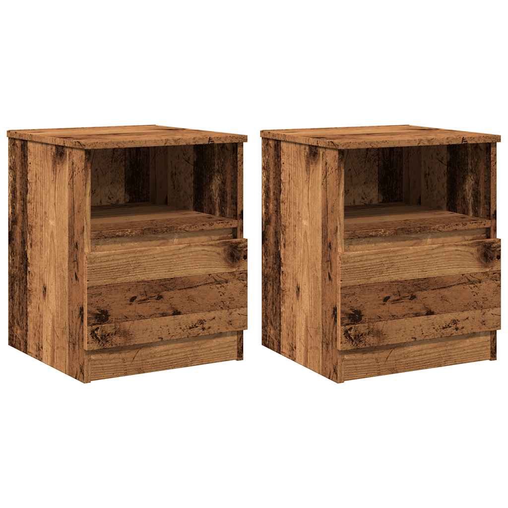 Bedside Cabinets 2 pcs Old Wood 40x40x50 cm Engineered Wood