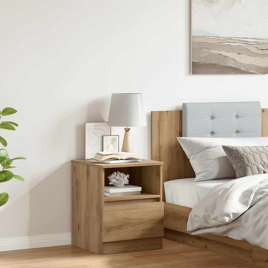 Bedside Cabinet Artisan Oak 40x40x50 cm Engineered Wood