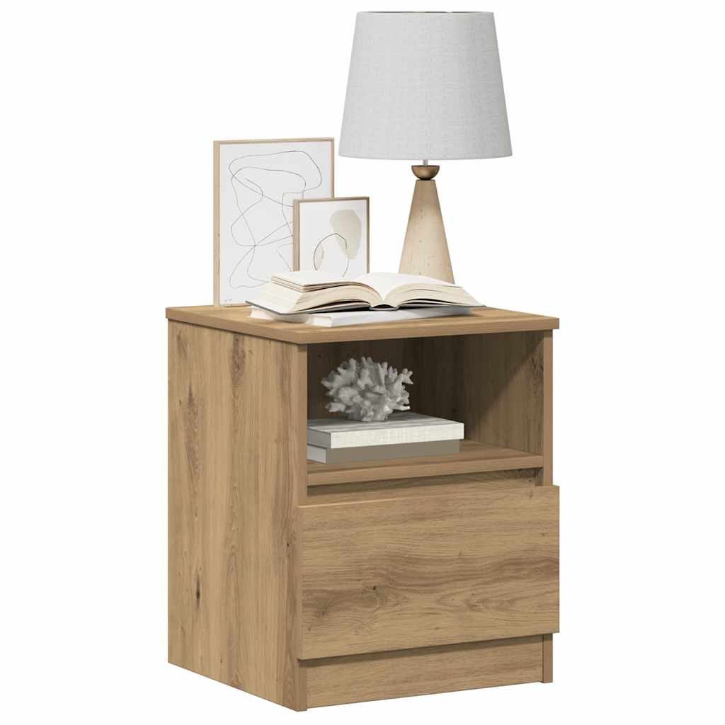 Bedside Cabinet Artisan Oak 40x40x50 cm Engineered Wood