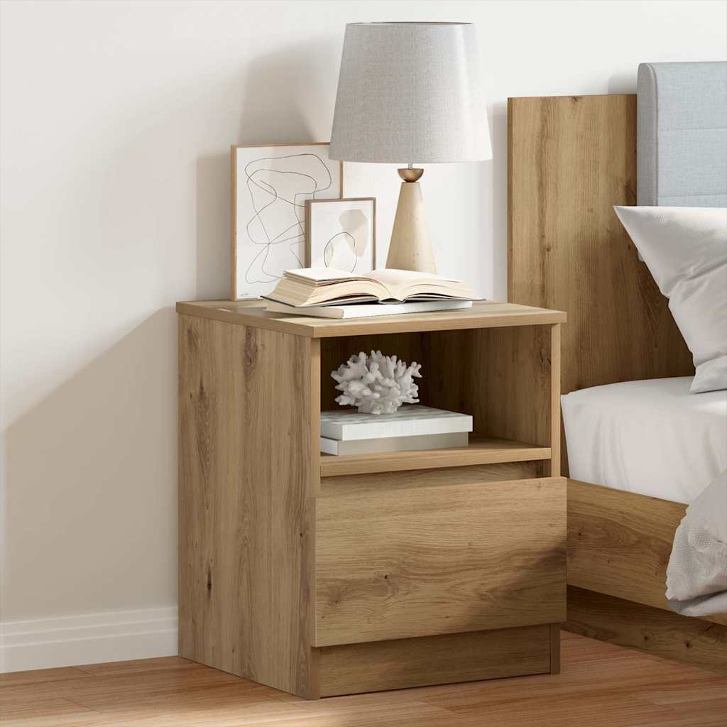 Bedside Cabinet Artisan Oak 40x40x50 cm Engineered Wood