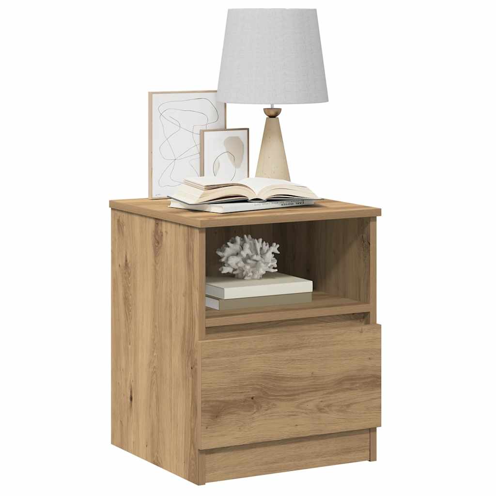 Bedside Cabinets 2 pcs Artisan Oak 40x40x50 cm Engineered Wood