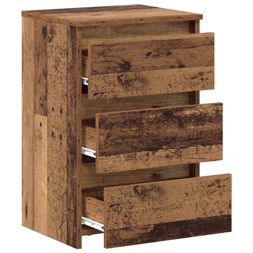 Bedside Cabinets 2 pcs Old Wood 40x35x62.5 cm Engineered Wood