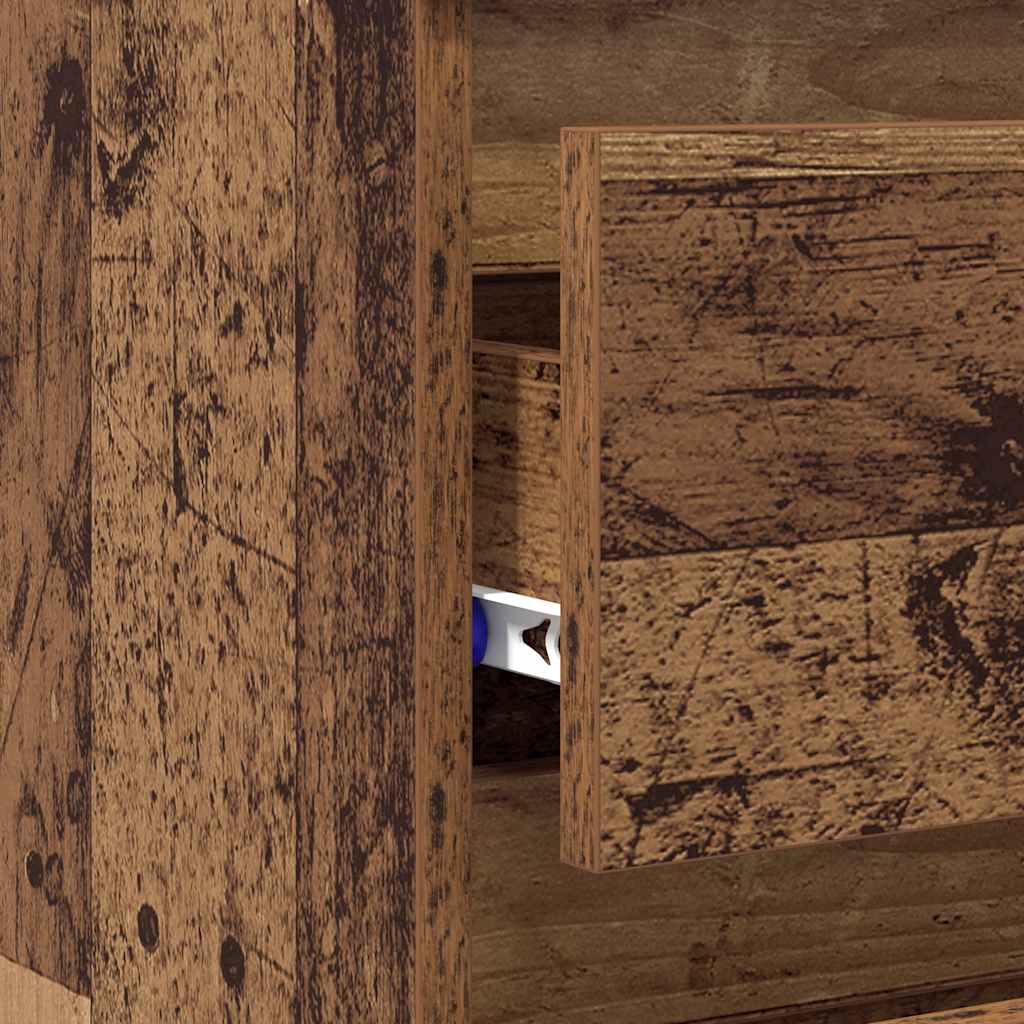 Bedside Cabinets 2 pcs Old Wood 40x35x62.5 cm Engineered Wood