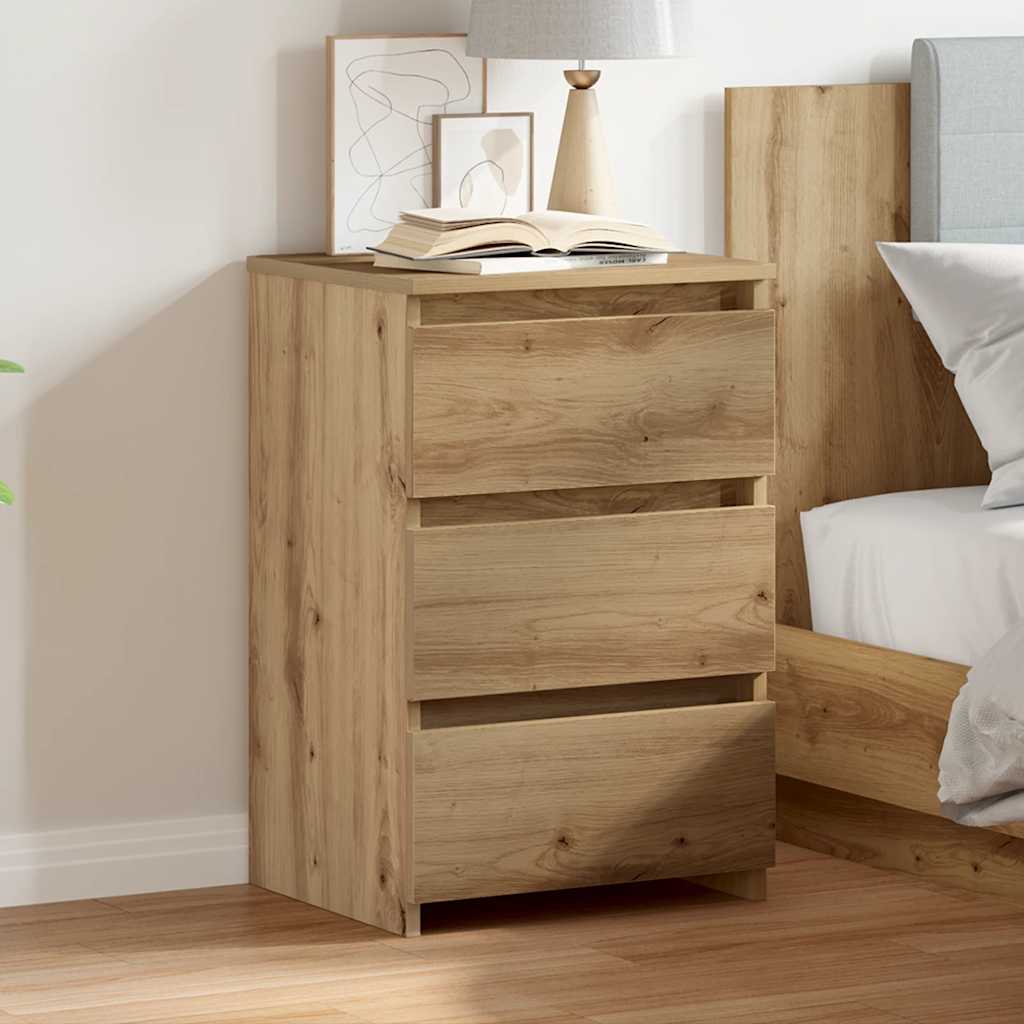 Bedside Cabinet Artisan Oak 40x35x62.5 cm Engineered Wood