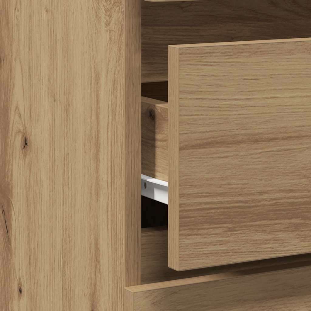 Bedside Cabinet Artisan Oak 40x35x62.5 cm Engineered Wood