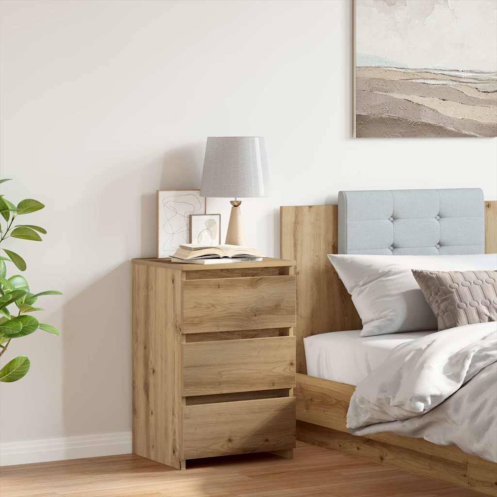 Bedside Cabinet Artisan Oak 40x35x62.5 cm Engineered Wood