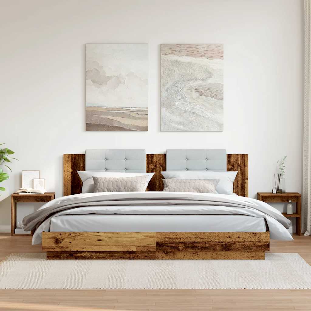 Bedside Cabinets 2 pcs Old Wood 40x30x40 cm Engineered Wood