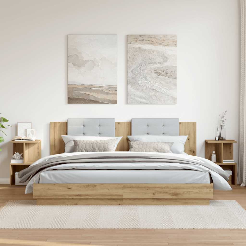 Bedside Cabinets 2 pcs Artisan Oak 35x35x55 cm Engineered Wood