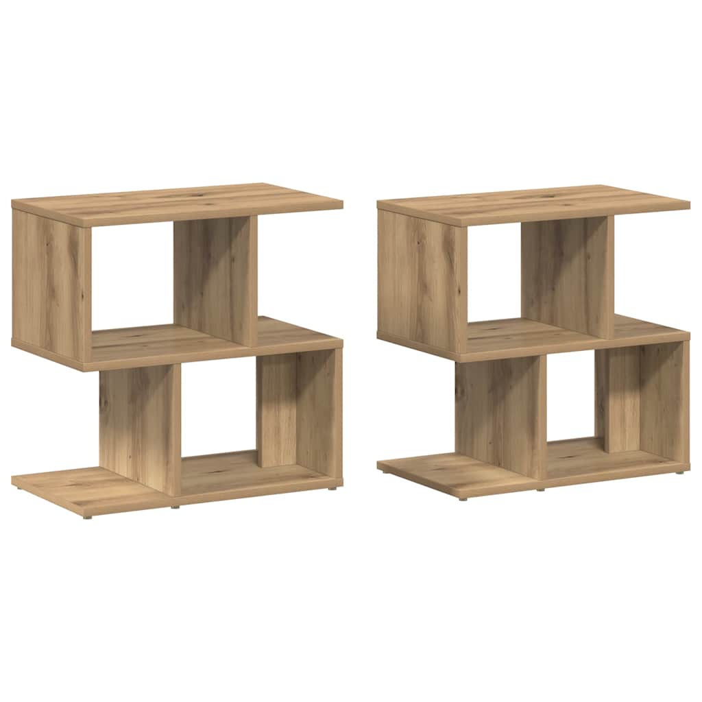 Bedside Cabinets 2 pcs Artisan Oak 50x30x51.5 cm Engineered Wood