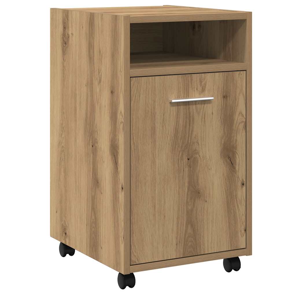 Cabinet with Wheels Artisan Oak 33x38x60 cm Engineered Wood