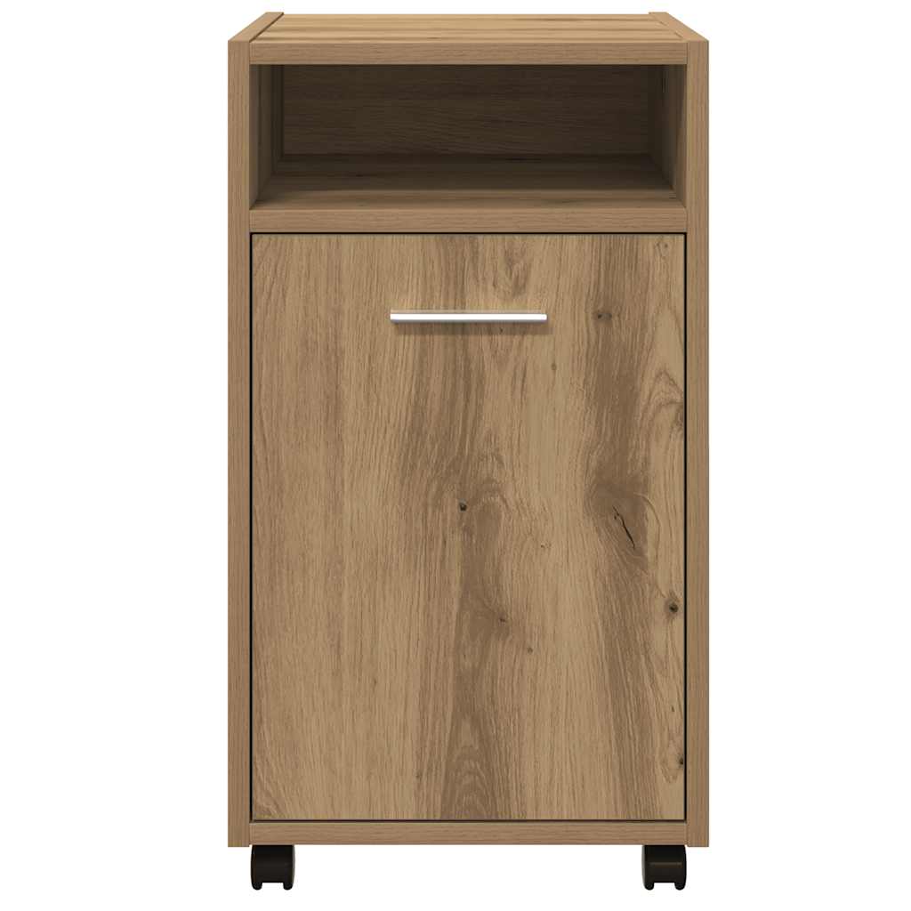 Cabinet with Wheels Artisan Oak 33x38x60 cm Engineered Wood