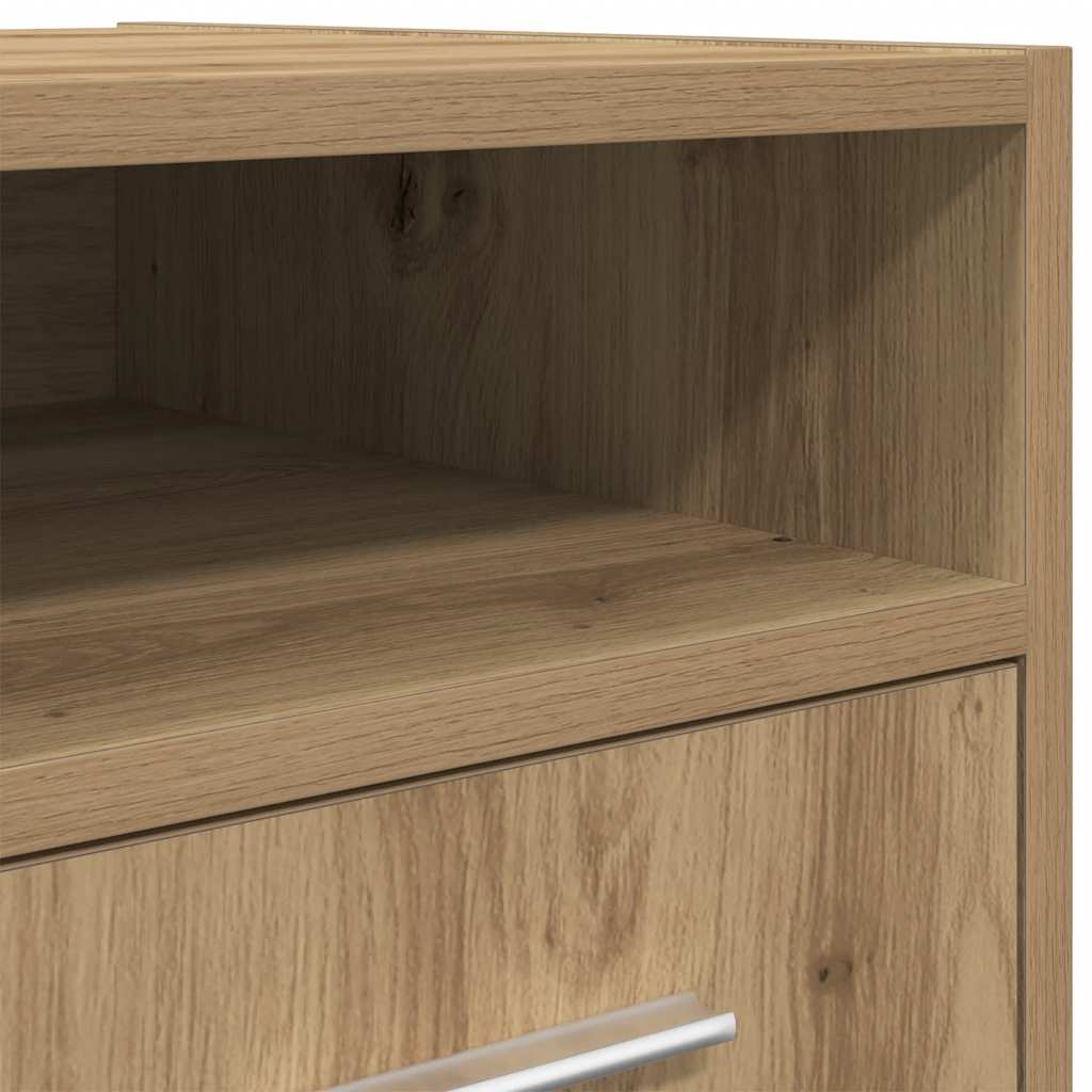 Cabinet with Wheels Artisan Oak 33x38x60 cm Engineered Wood