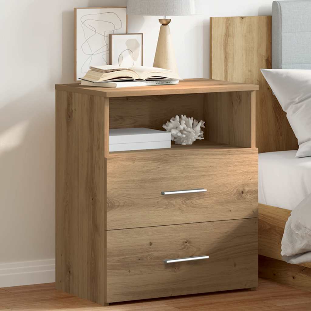 Bedside Cabinet Artisan Oak 50x32x60cm Engineered Wood