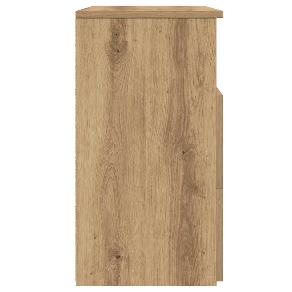 Bedside Cabinets 2 pcs Artisan Oak 50x32x60cm Engineered Wood