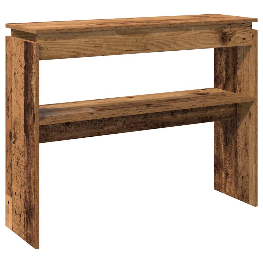Console Table Old Wood 80x30x102 cm Engineered Wood