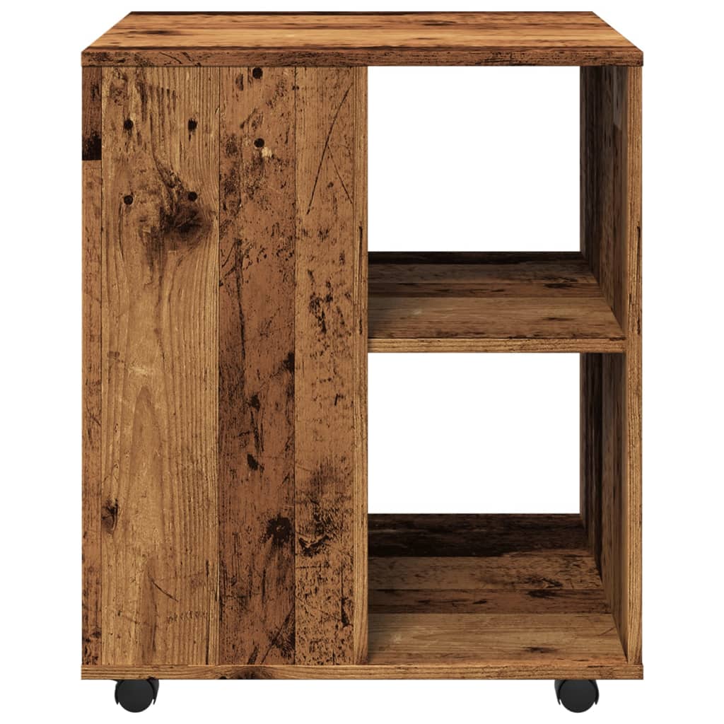 Rolling Cabinet Old Wood 60x53x72 cm Engineered Wood